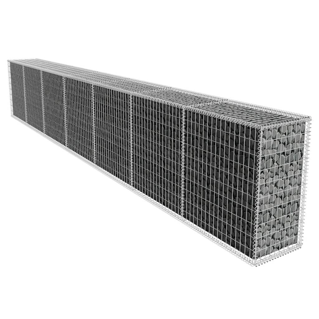Muro de Vidaxl Schanskorf con tapa 600x50x100 cm de acero galvanizado
