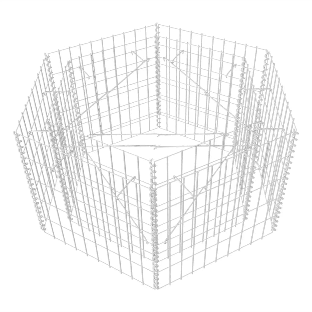 Plantador de gabion vidaxl insentándose hexagonal 100x90x50 cm
