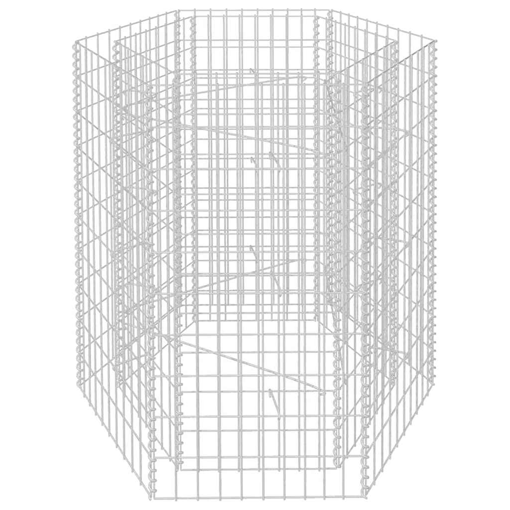 Plantador de gabión Vidaxl Insent Hexagonal 100x90x100 cm