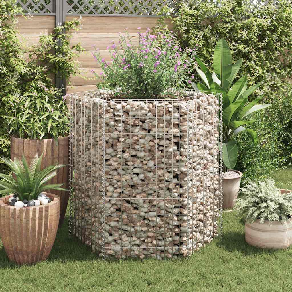 Plantador de gabión Vidaxl Insent Hexagonal 100x90x100 cm