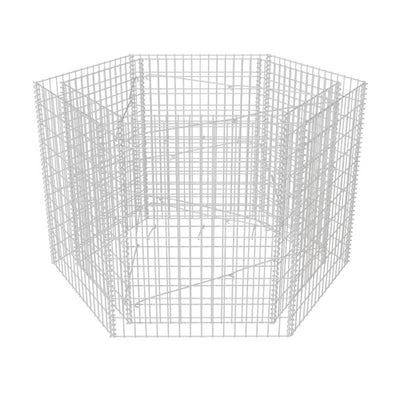 Vidaxl Gabion piantatrice esagonale insensibile 160x140x100 cm