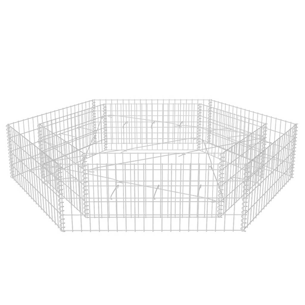 Vidaxl Gabion piantatrice esagonale insensibile 200x173x40 cm
