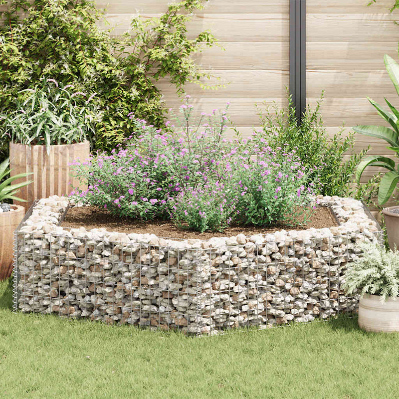 Vidaxl Gabion piantatrice esagonale insensibile 200x173x40 cm