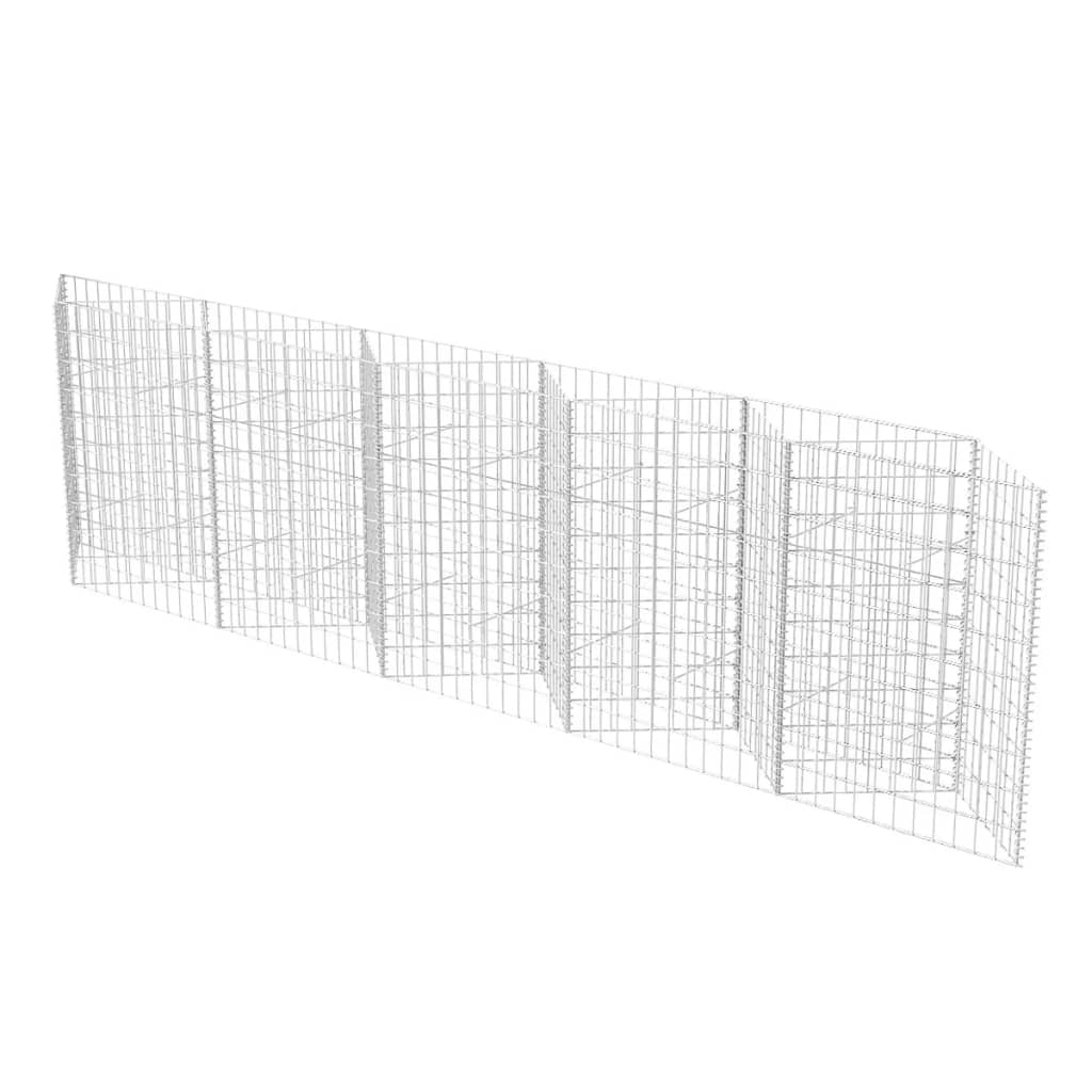 Canasta de gabión Vidaxl 300x30x100 cm de acero galvanizado