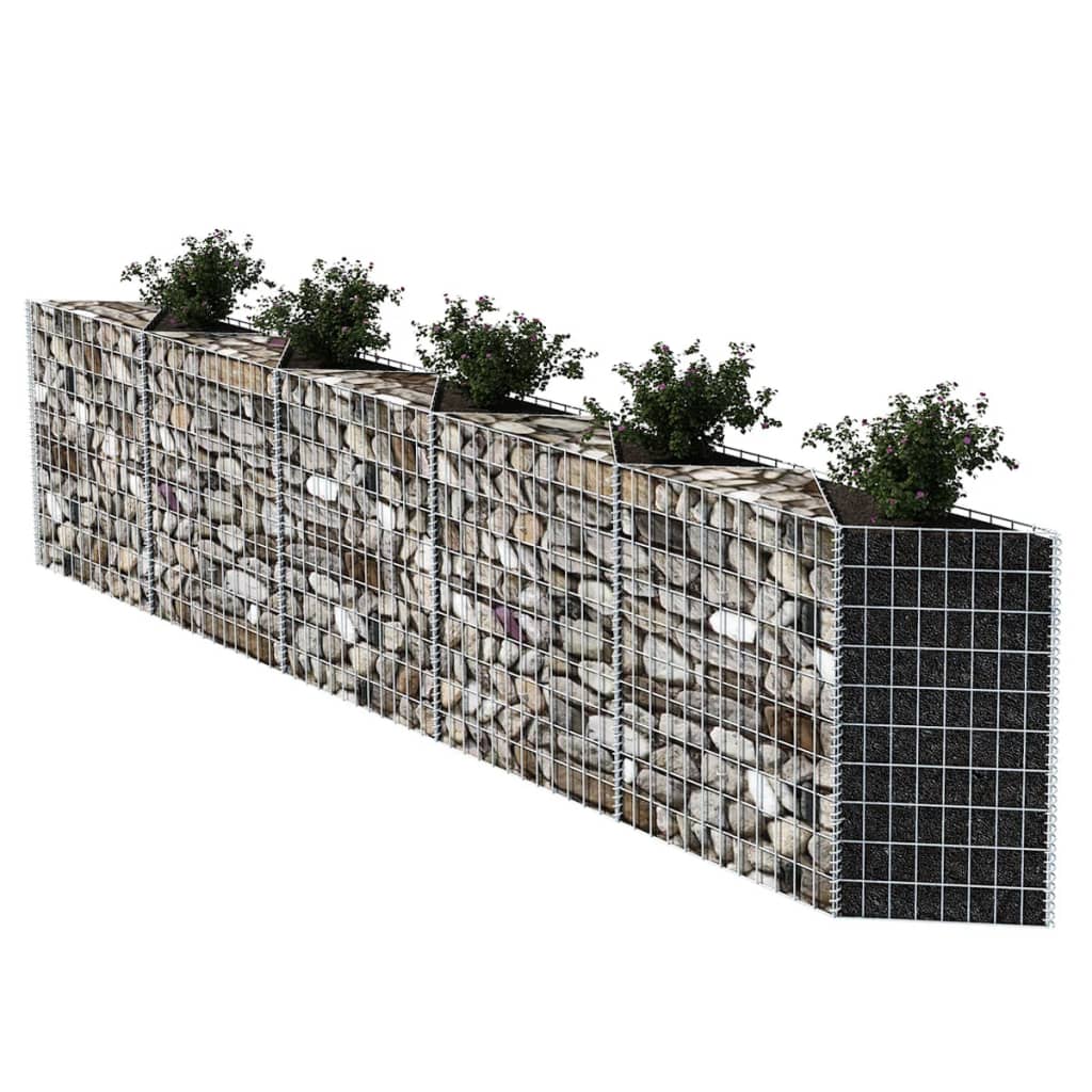 Canasta de gabión Vidaxl 300x30x100 cm de acero galvanizado