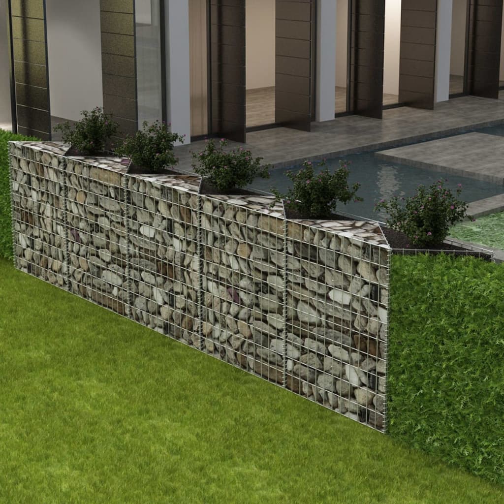 Canasta de gabión Vidaxl 300x30x100 cm de acero galvanizado