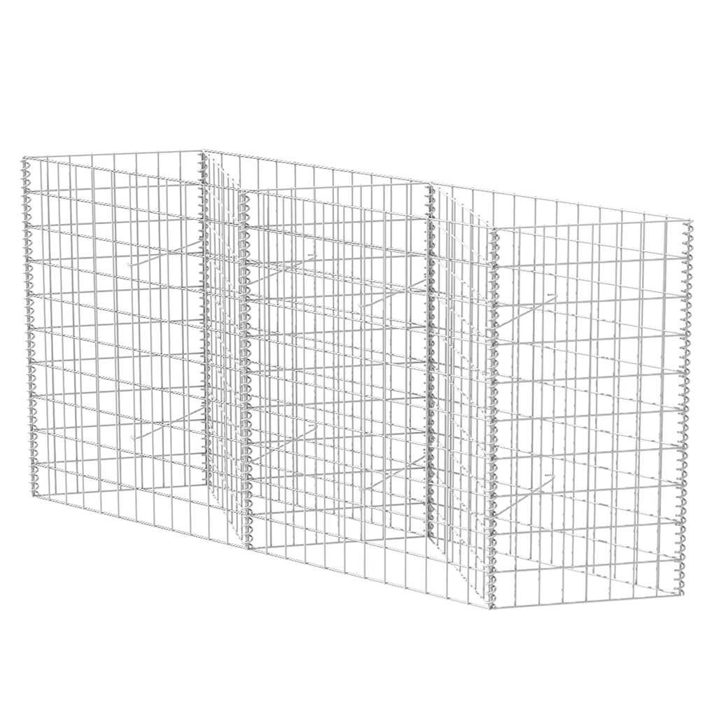 Cesta de gabión Vidaxl 120x30x100 cm de acero galvanizado
