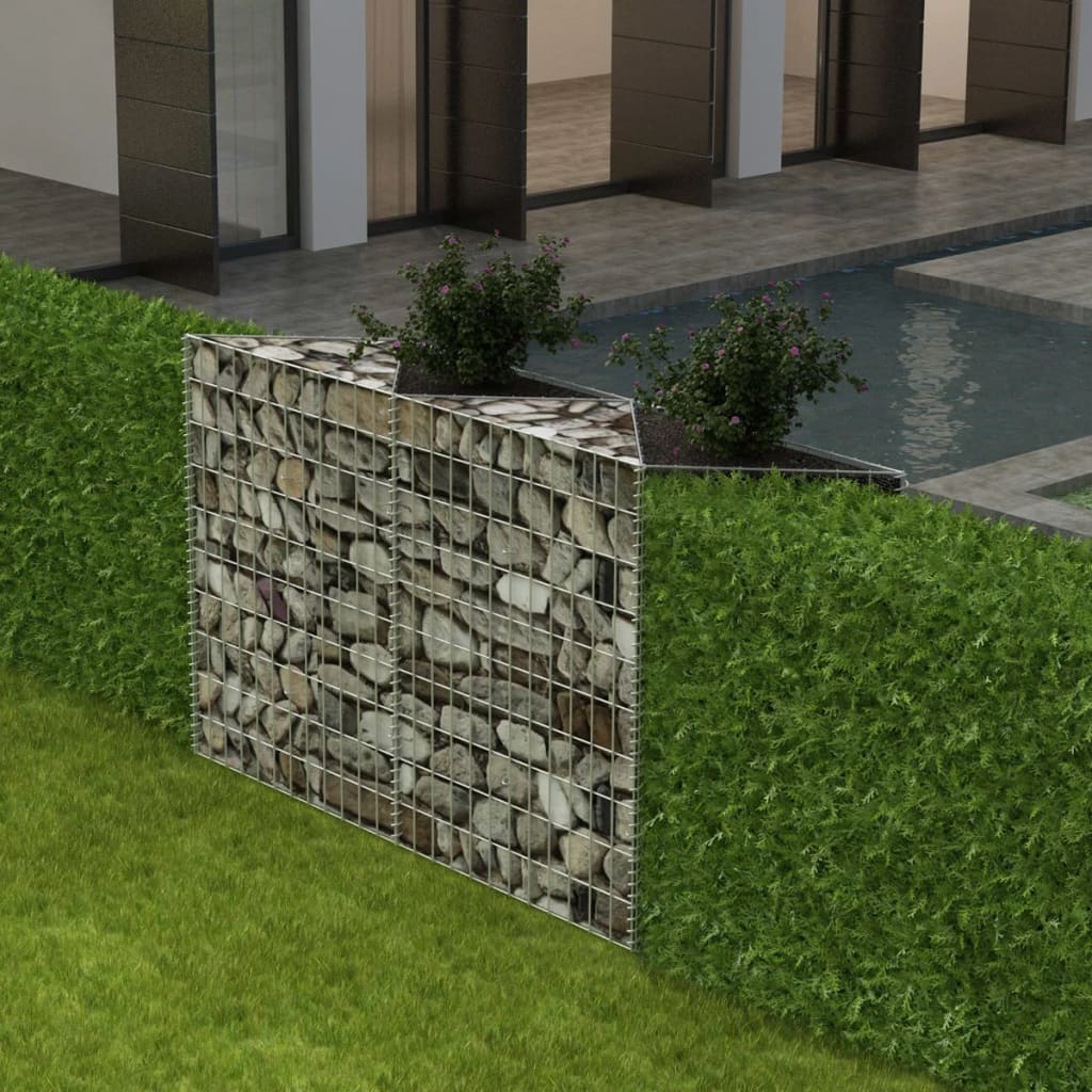 Cesta de gabión Vidaxl 120x30x100 cm de acero galvanizado
