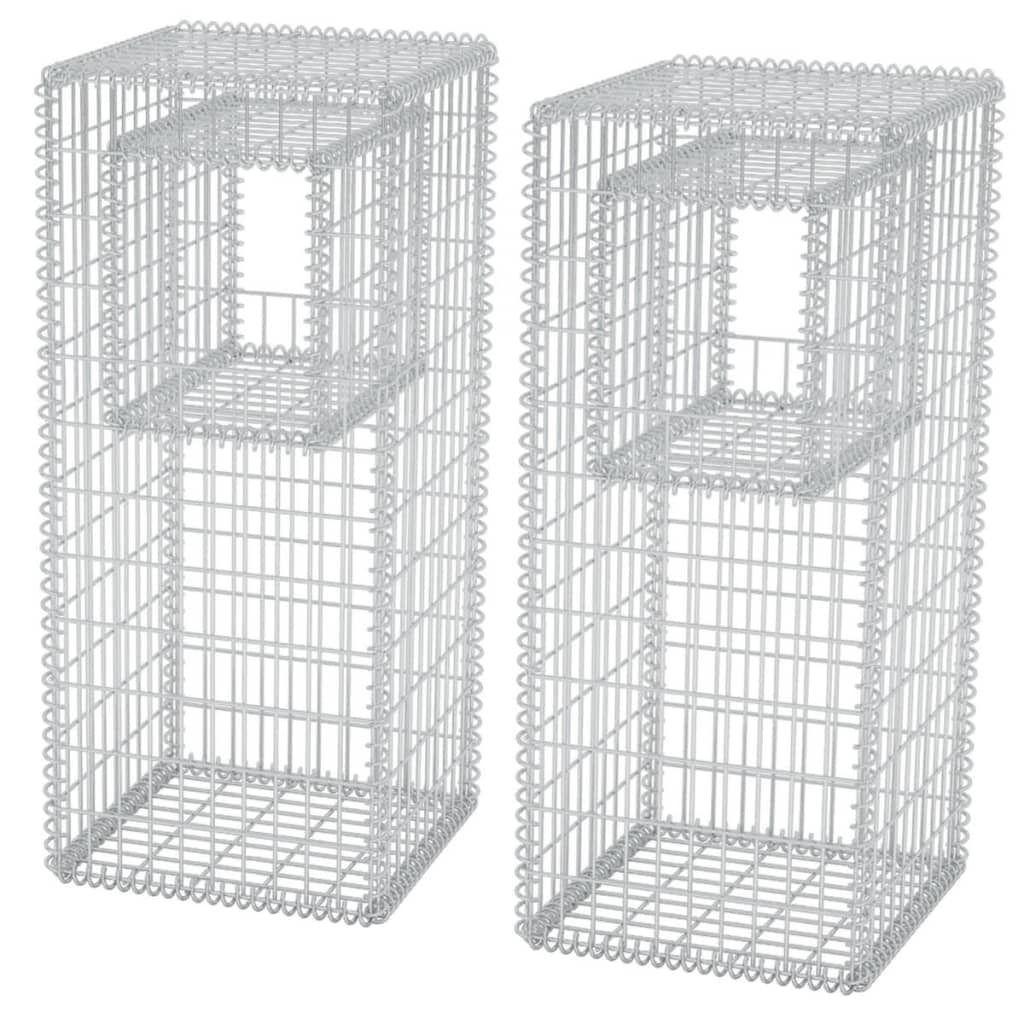 Vidaxl Schans Bank Postes Plantadores 2 ST 50X50X120 CM ACERO
