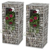 Vidaxl Schans Bank Postes Plantadores 2 ST 50X50X120 CM ACERO