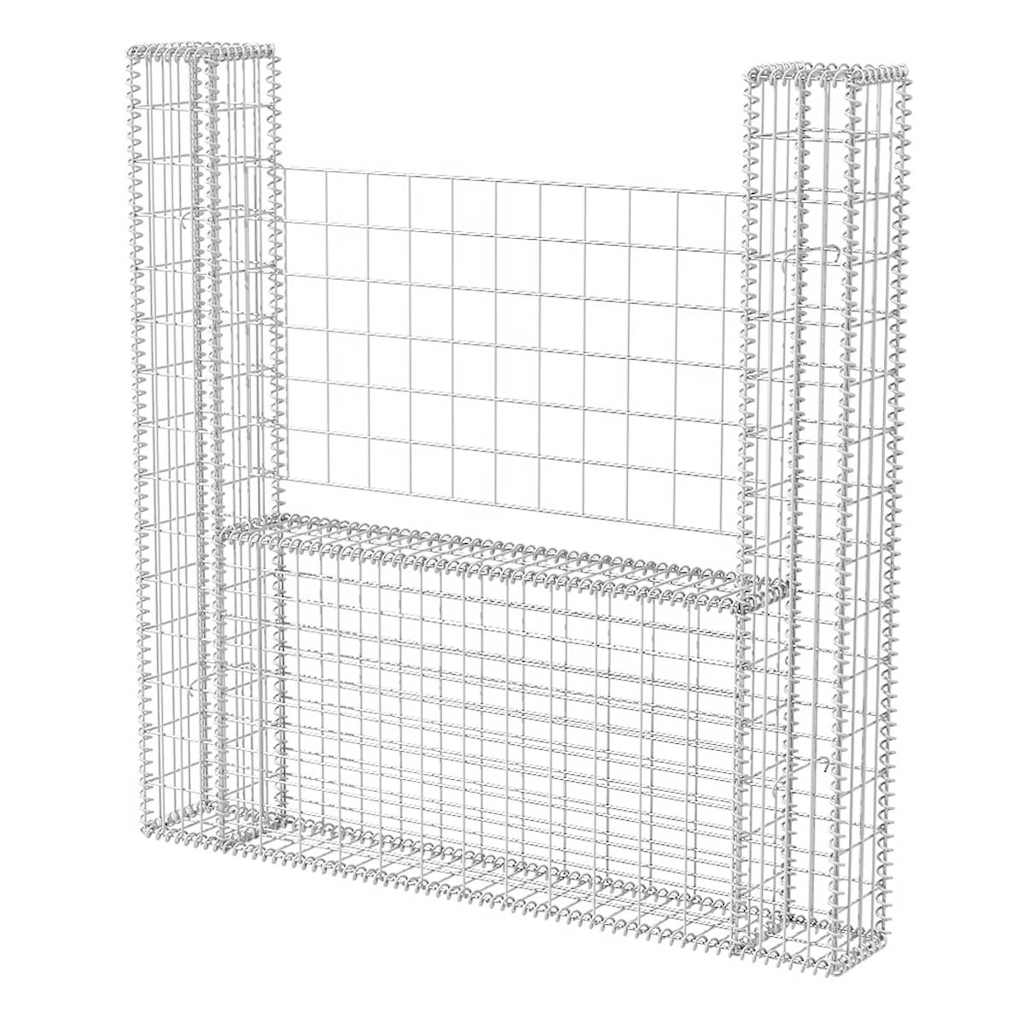 Canasta de gabión Vidaxl en forma de U 160x20x150 cm de acero