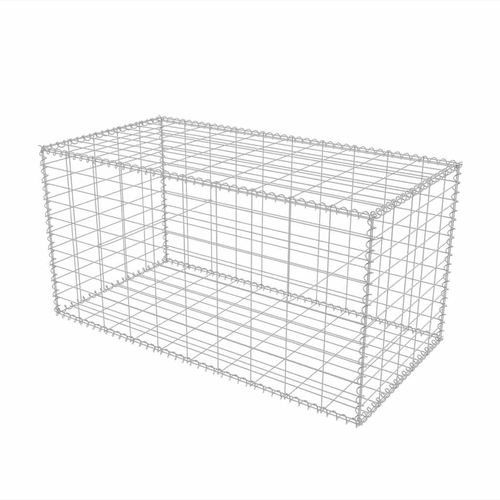 Canasta de gabion vidaxl 100x50x50 cm de acero galvanizado