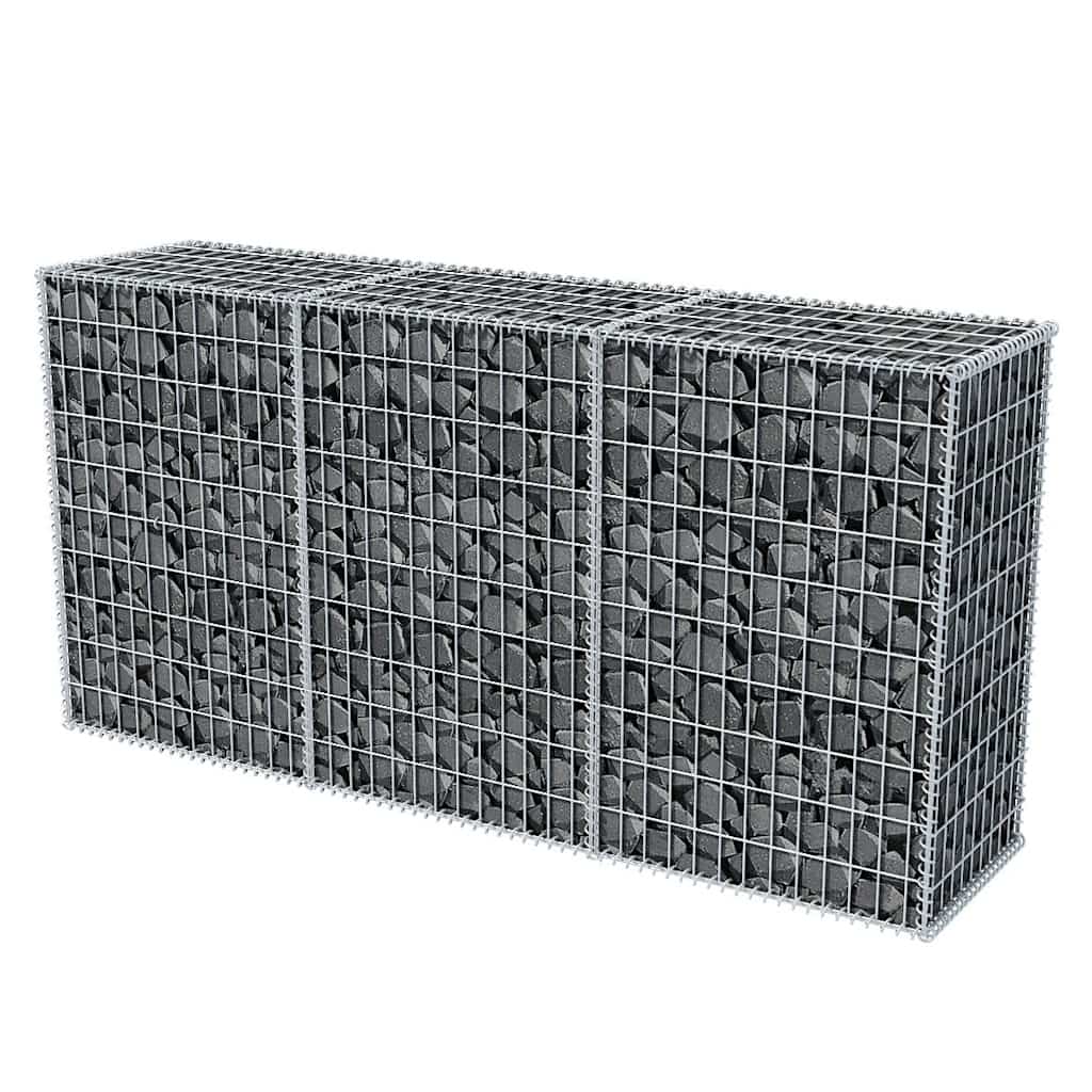 Canasta de gabion vidaxl 200x50x100 cm de acero galvanizado