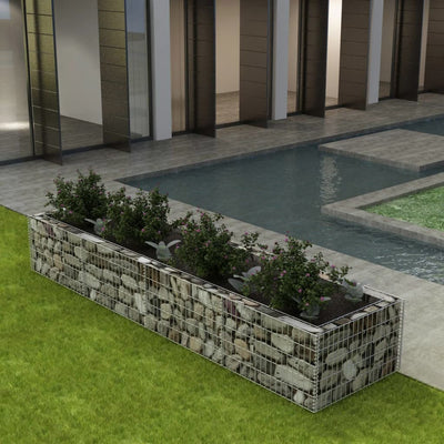 Scatola di pianificazione GABION Vidaxl Acciaio 360x90x50 cm