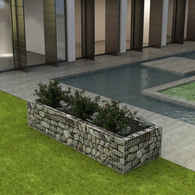Vidaxl Gabion Planning Box elevada 270x90x50 cm de acero