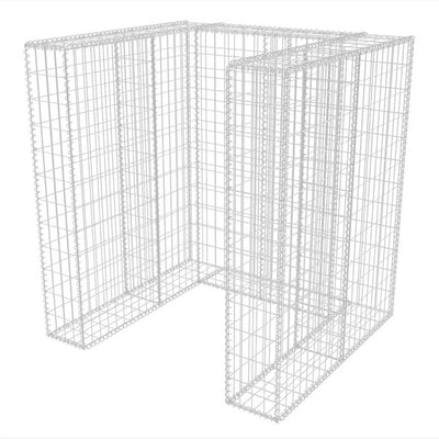 VIDAXL SCHANSKORF Conversione del bidone della spazzatura singola 110x100x120 cm in acciaio