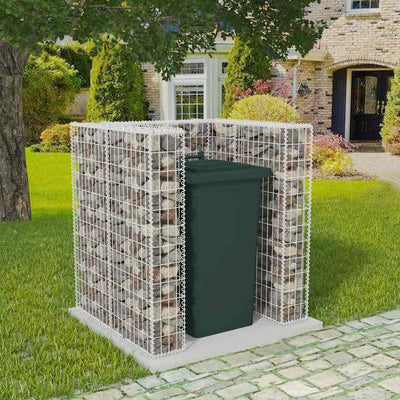 VIDAXL SCHANSKORF Conversione del bidone della spazzatura singola 110x100x120 cm in acciaio