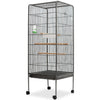 Vidaxl Bird Cage 54x54x146 cm in acciaio nero
