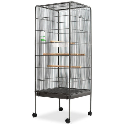 Vidaxl Bird Cage 54x54x146 cm in acciaio nero