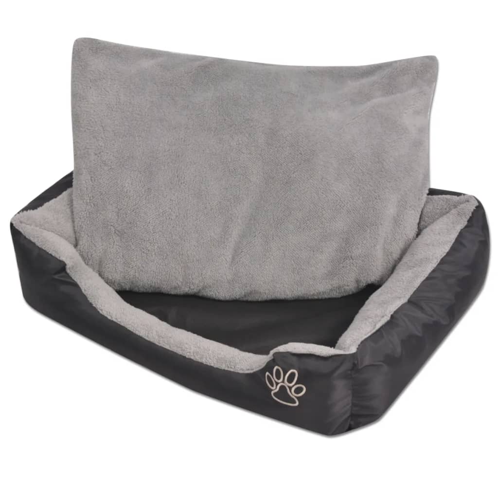 Vidaxl Dog Letto con cuscino imbottito dimensione m nero