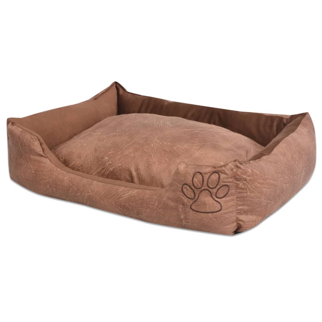 Cuscino per letto per cani vidaxl PU PETTA PE-ART Dimensione m beige