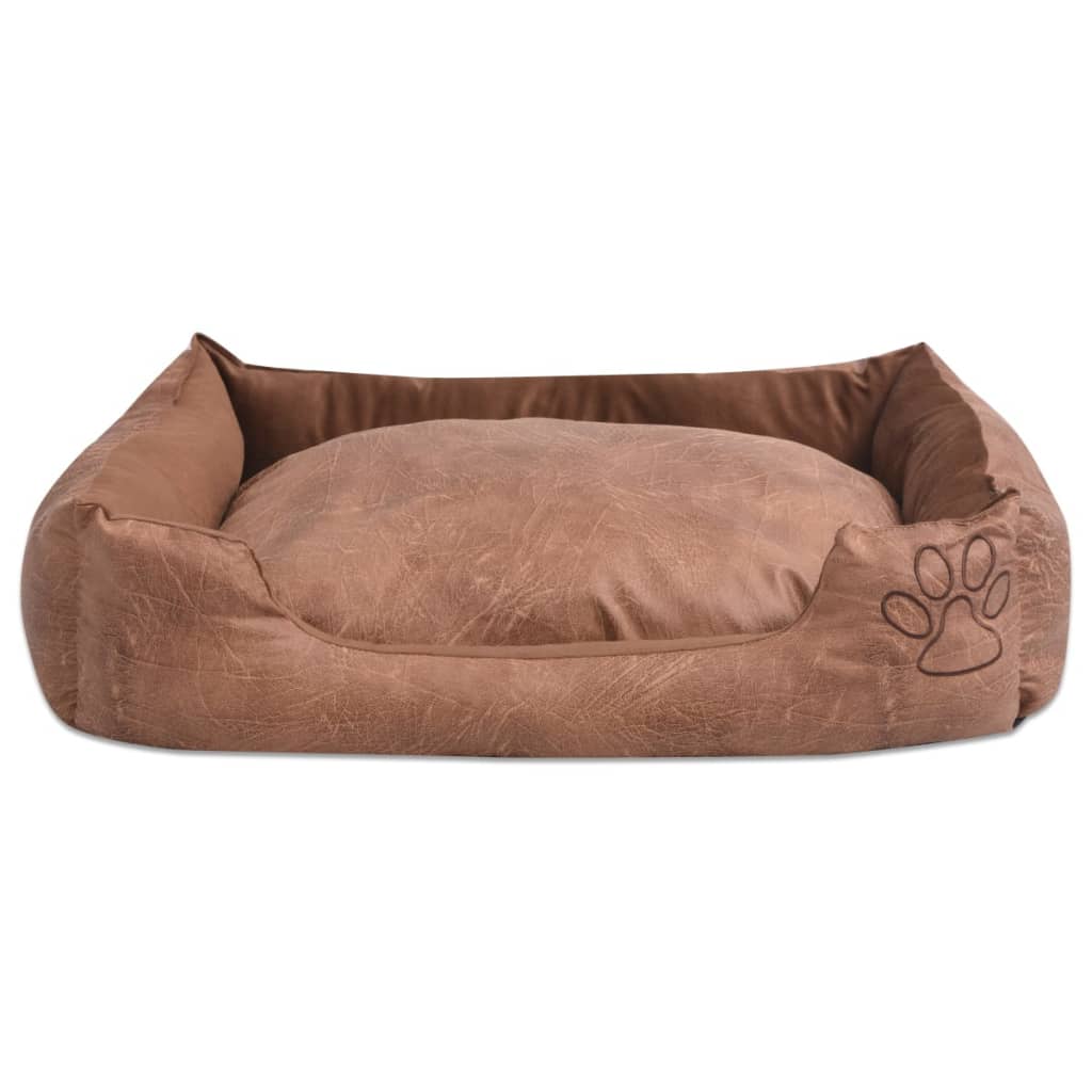 Cuscino per letto per cani vidaxl PU PETTA PE-ART Dimensione m beige