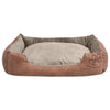 Vidaxl almohada de cama para perros PU arte talla de cuero xxl beige