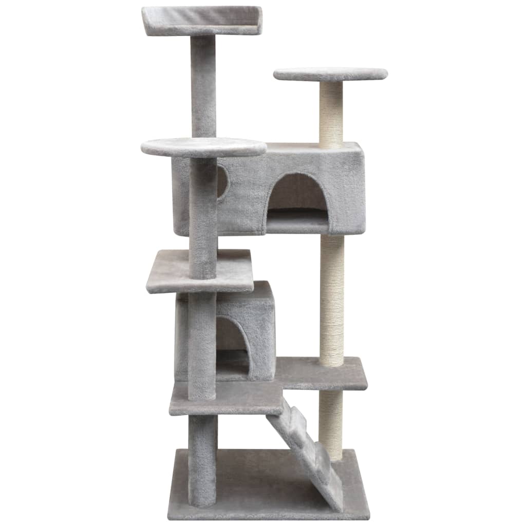 Vidaxl rascador para gatos con postes rascadores de sisal 125 cm gris