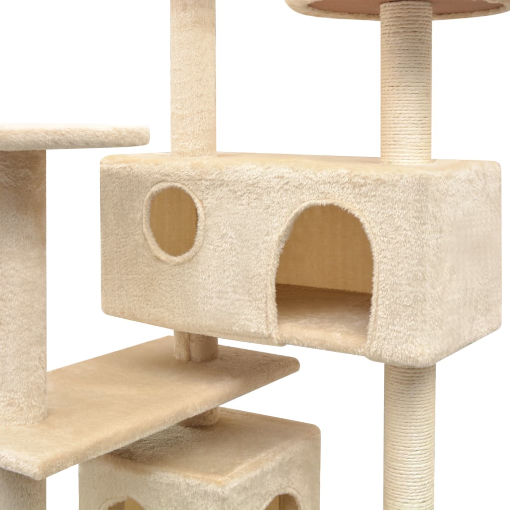 Tiragraffi per gatti Vidaxl con tiragraffi in sisal 125 cm beige