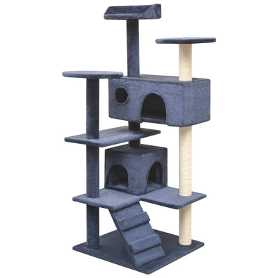 Vidaxl Cat Grakeding Post con graffi sisal 125 cm blu scuro