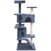 Vidaxl Cat Rastreing Post con postes de rascado de sisal 125 cm de azul oscuro