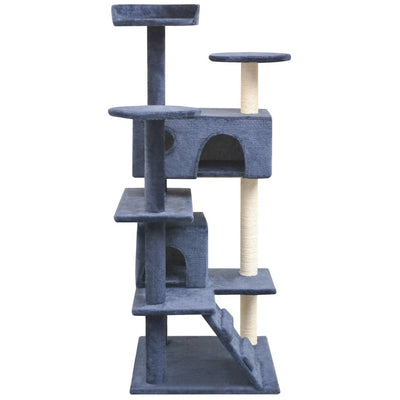 Vidaxl Cat Grakeding Post con graffi sisal 125 cm blu scuro