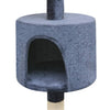 Vidaxl Cat Rastreing Post con postes de rascado de sisal 125 cm de azul oscuro