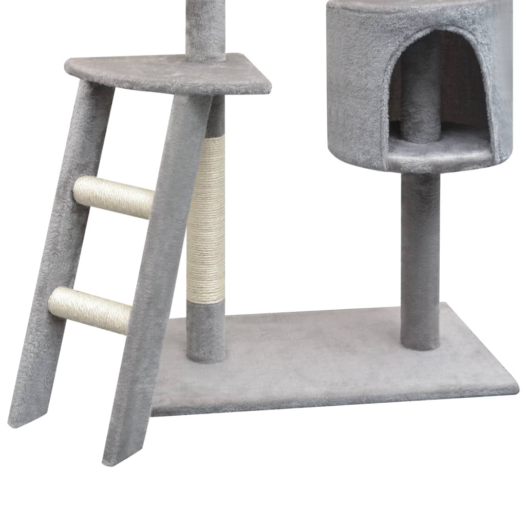 Post de raspado de gatos Vidaxl con postes de rascado de sisal de 150 cm de gris