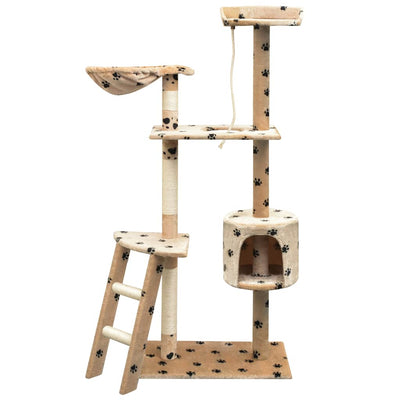 Vidaxl Cat Scratching Post con graffi di sisal 150 cm Pootprints beige