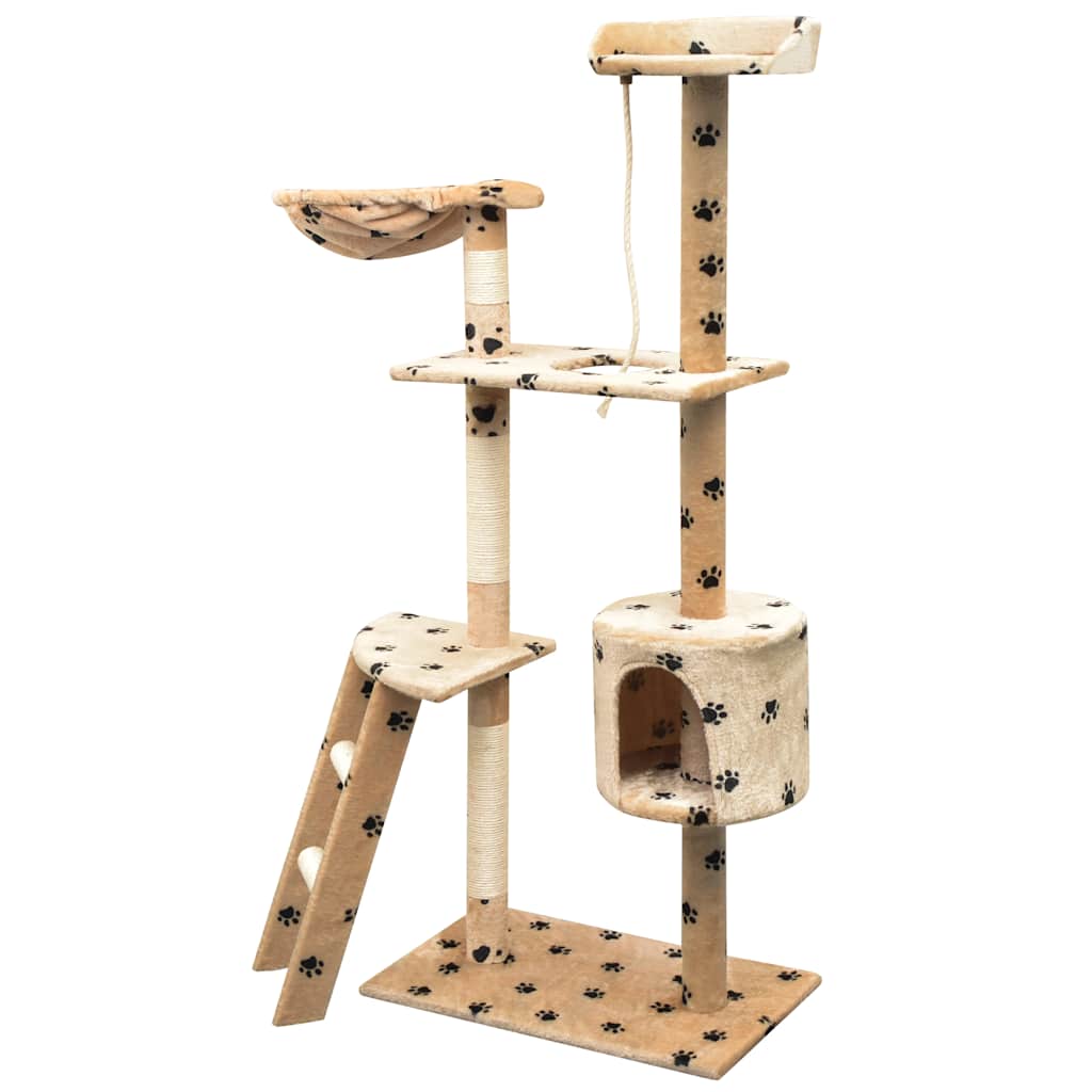 Vidaxl Cat Scratching Post con graffi di sisal 150 cm Pootprints beige