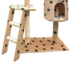 Vidaxl Cat Ranging Post con postes de rascado de sisal 150 cm Pootprints beige