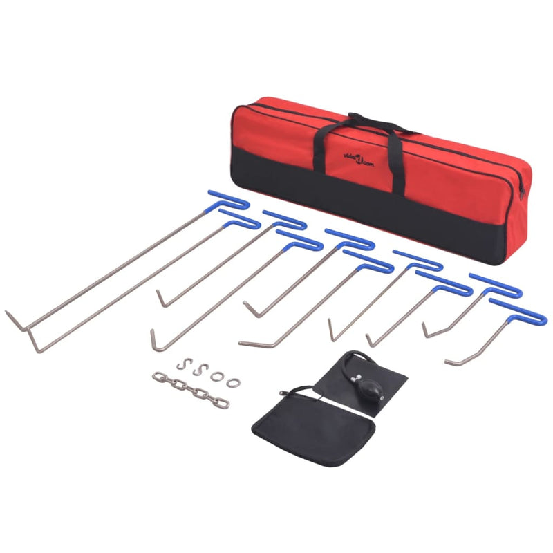 Vidaxl Set abollado de 16 partes sin rociar acero inoxidable