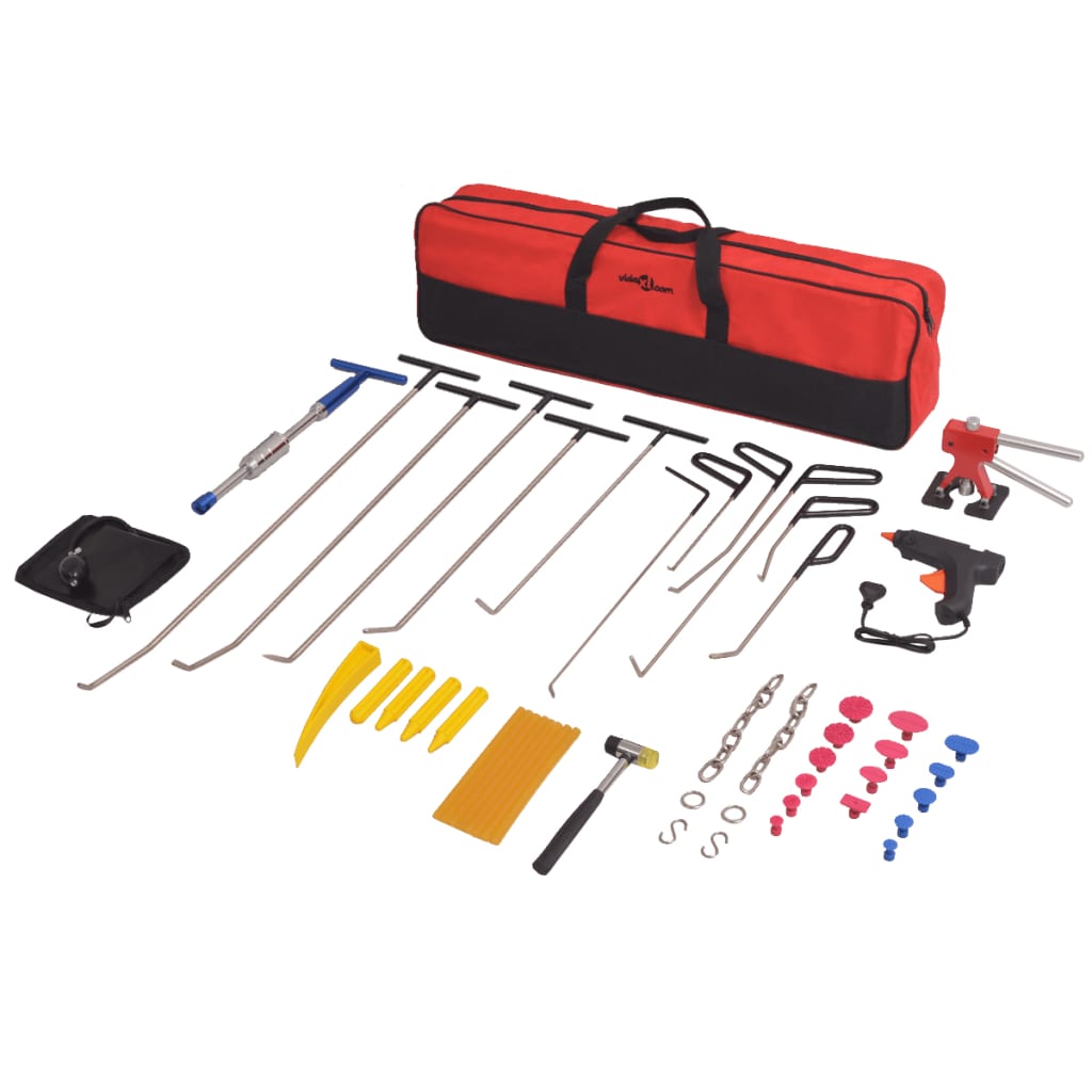 Vidaxl Set abollado de 50 piezas sin rociar acero inoxidable