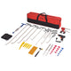 Vidaxl Set abollado de 50 piezas sin rociar acero inoxidable