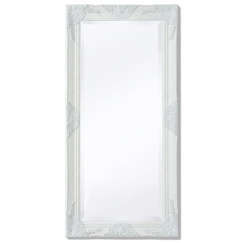 Vidaxl Mirror de pared Barroque 100 x 50 cm blanco