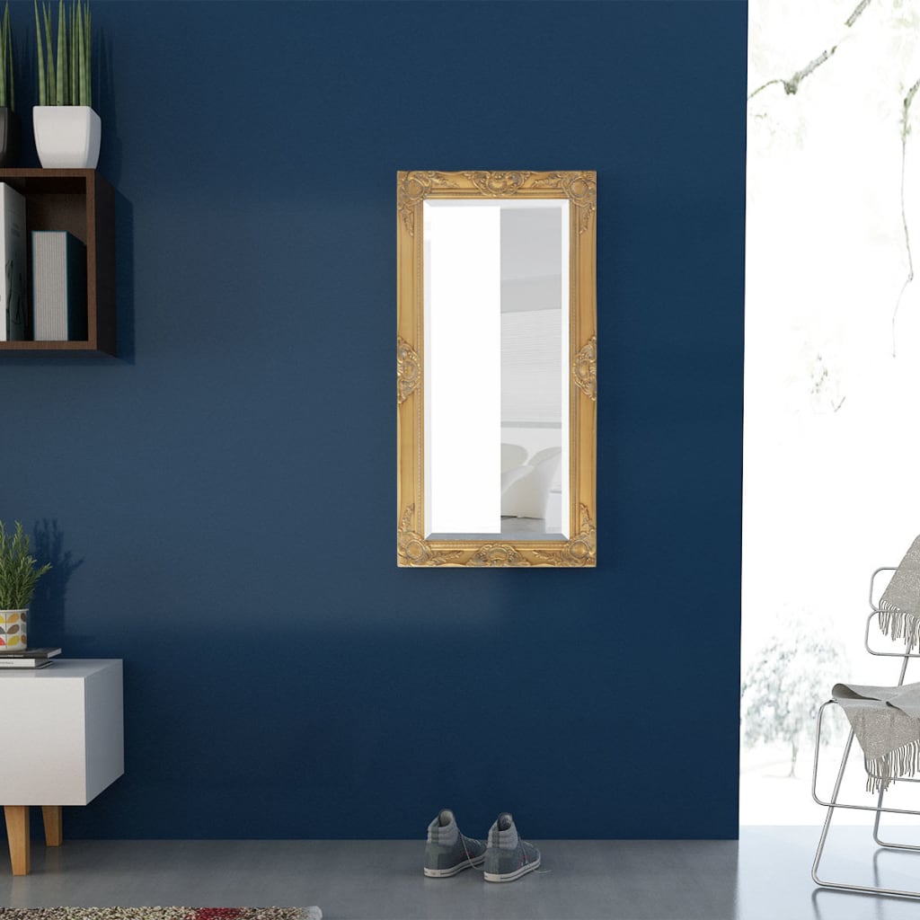 Vidaxl Specchio da parete barocco 100 x 50 cm oro