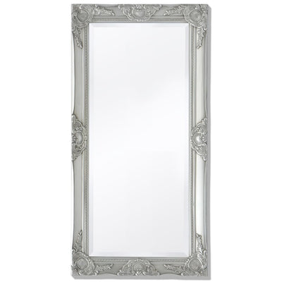 Vidaxl Mirror de pared Barroque 100 x 50 cm de plata