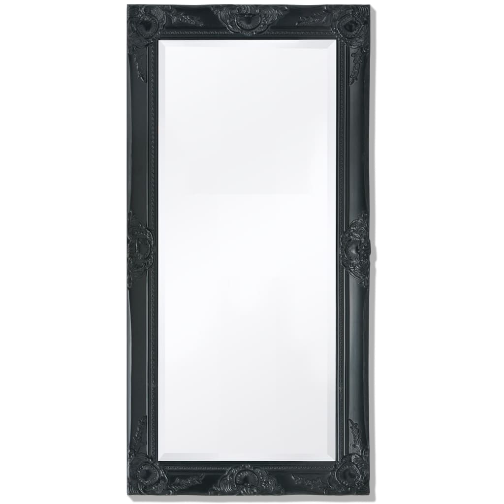 Vidaxl Specchio da parete barocco 100 x 50 cm nero