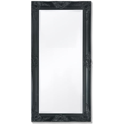 Vidaxl Mirror de pared Barroque 100 x 50 cm Negro