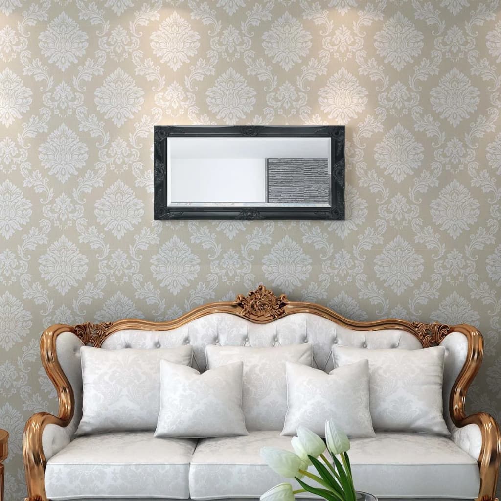 Vidaxl Specchio da parete barocco 100 x 50 cm nero