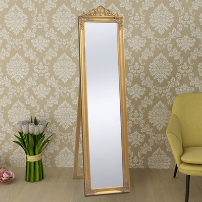 VIDAXL Specchio distaccato barocco 160x40cm oro
