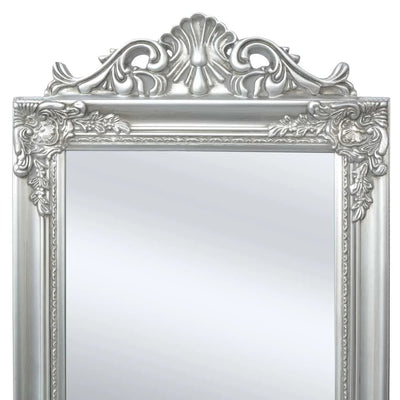 Vidaxl Specchio distaccato barocco da 160x40 cm in argento