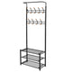 Vidaxl Relling Rack con almacenamiento de zapatos 68x32x182.5 cm Negro