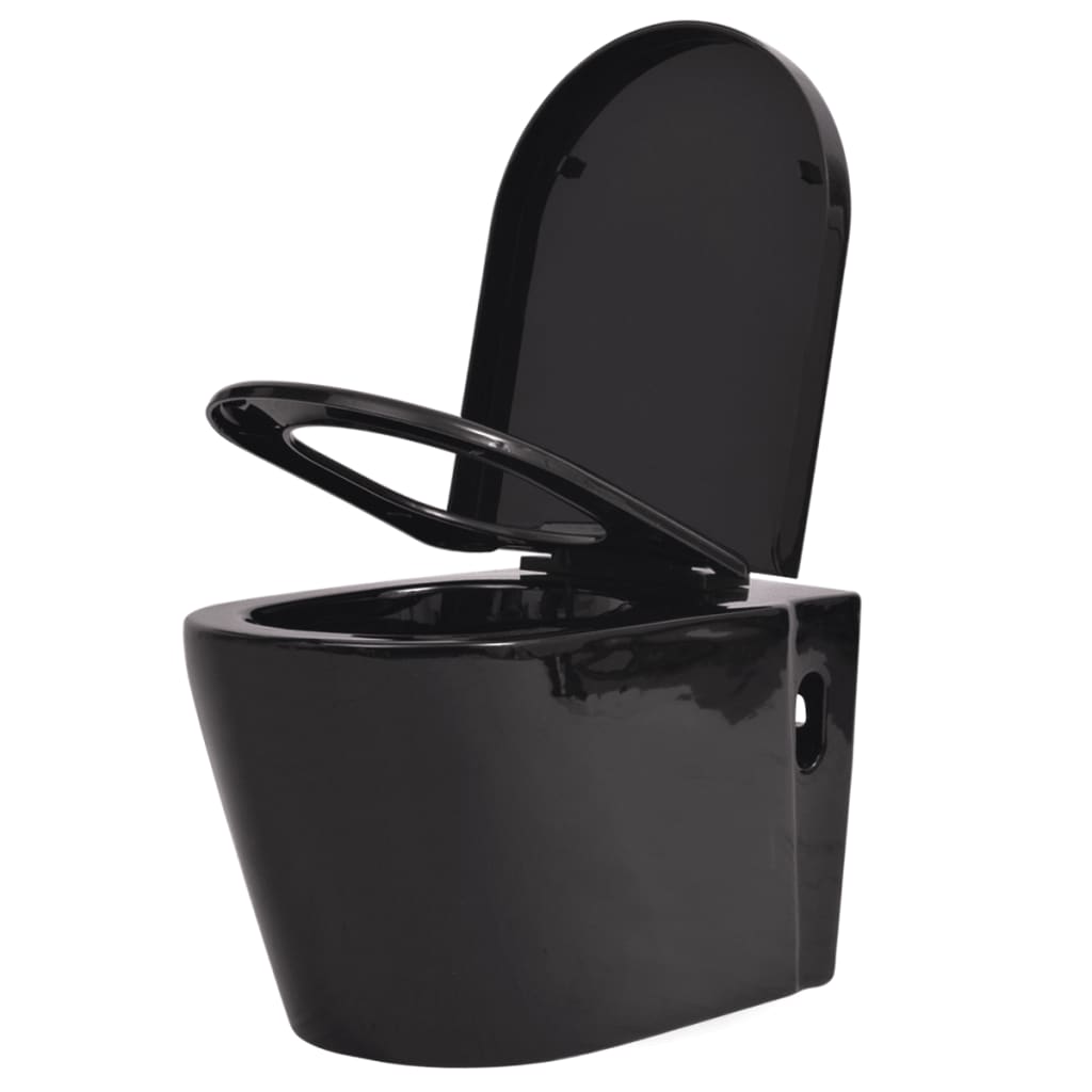 Vidaxl Impiccing igienico ceramico nero